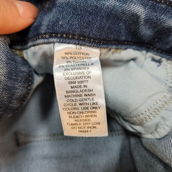 Arizona Jean Co. Woman's Hi-Rise skinny jeans - size 13, button fly, dark wash - Picture 5 of 10